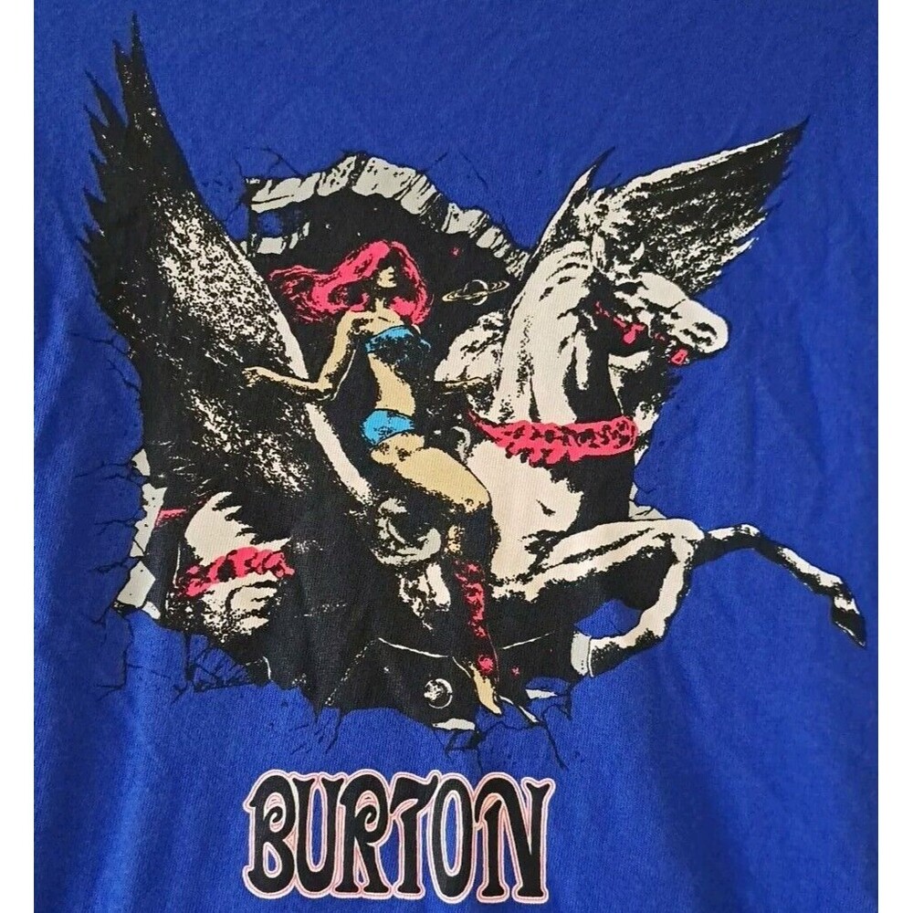Burton Colarco T Shirt Mens 2XL Blue Crew Neck Short Sleeve Graphic